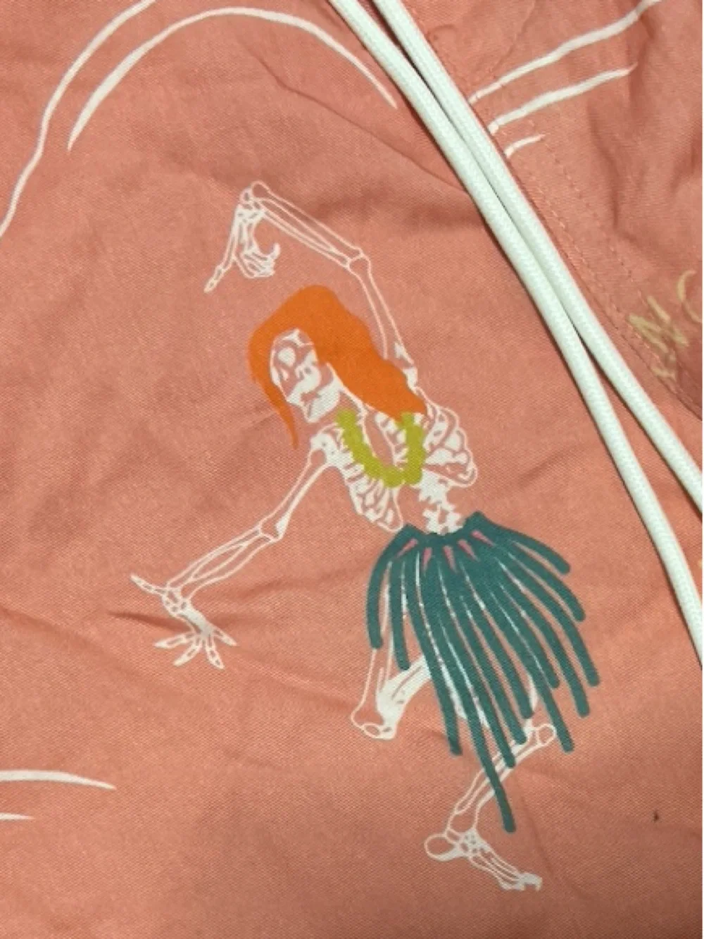 NWT Lifted Anchors Men’s 3XL Skeleton Hula Swim Trunks Pink Coral Graphic Shorts